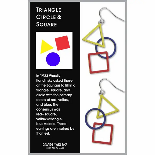 Triangle, Circle, & Square - Kandinsky Earrings - Mellow Monkey