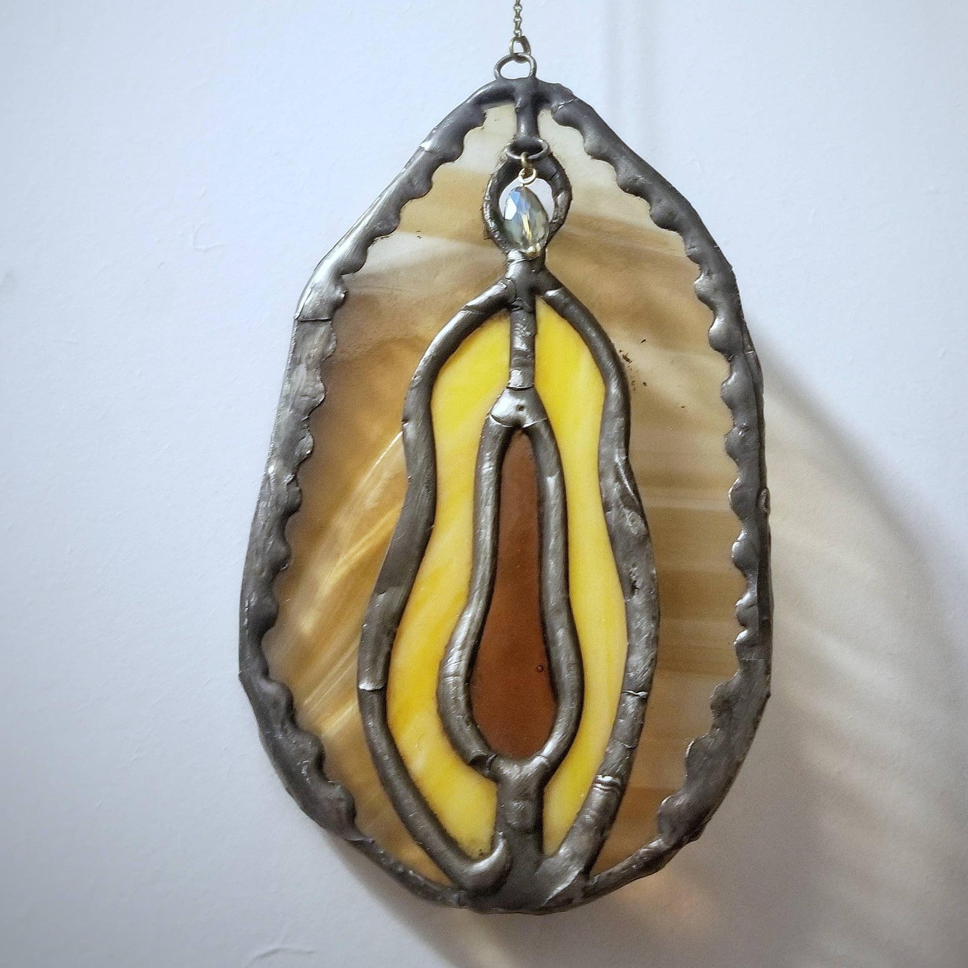 Stained Glass Suncatcher - Vagina - Sticky Honey - Mellow Monkey