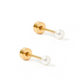 Screwback Stud Earrings - Payton Pearl - 3mm - Mellow Monkey