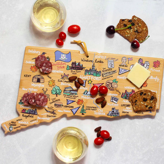 Connecticut Fish Kiss Cutting Board - 16-1/2-in - Mellow Monkey