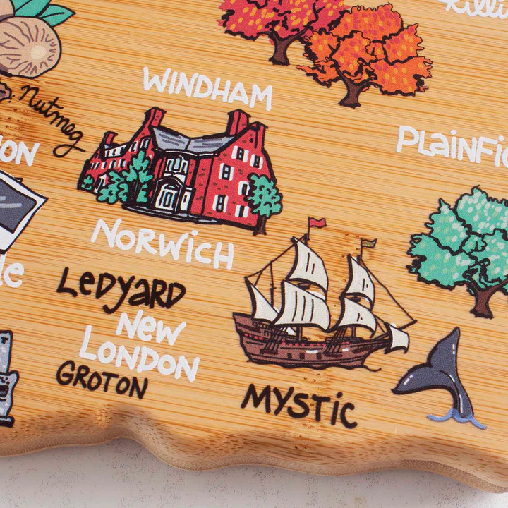 Connecticut Fish Kiss Cutting Board - 16-1/2-in - Mellow Monkey