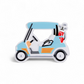 Golf Cart Personalized Ornament - Mellow Monkey