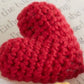 Crocheted Mini Heart 1-1/4-in - Red