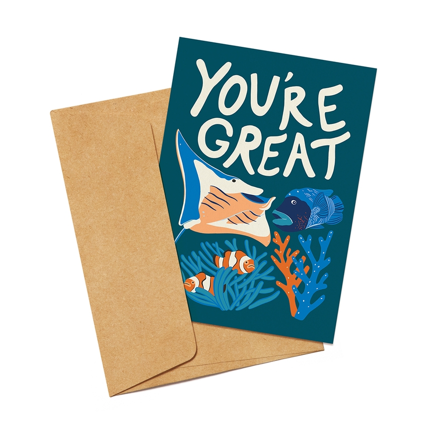 You're Great Greeting Card - Mellow Monkey