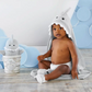 Gray Let the Fin Begin Shark 4-Piece Bath Gift Set - Mellow Monkey