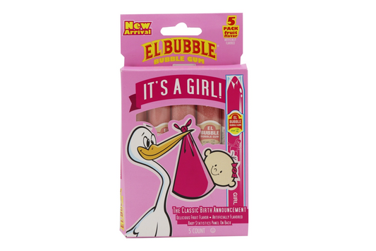 It's A Girl - El Bubble Bubble Gum Cigars - Pack of 5