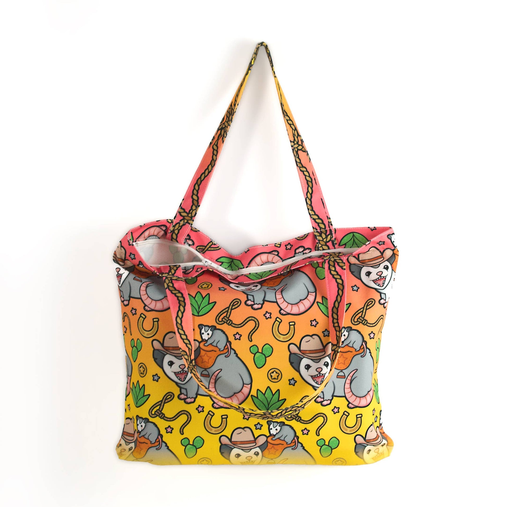 Possum Posse Tote Bag - Zippered - Washable - Mellow Monkey