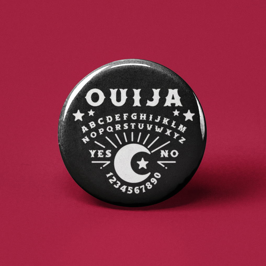 Ouija Board Pinback Button - 1.25" - Mellow Monkey