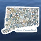 Love Connecticut Heart Shaped Rocks Vinyl Decal / Sticker - Mellow Monkey