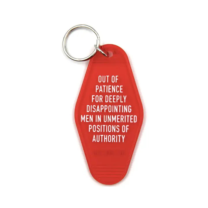 Out of Patience For Deeply Disappointing Men - Motel Style Keychain - Red - Mellow Monkey