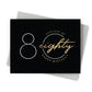 Ageless At 80 Happy Birthday Card – Luxe Gold Foil - Landscape Format - Mellow Monkey