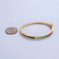 Dainty Rainbow Cz Baguette Bangle Bracelet Gold - Mellow Monkey