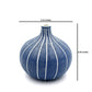 Tiny Congo - Handcrafted Porcelain Bud Vase - Navy with White Stripes - 3.2 x 3.2 x 3.4 in - Mellow Monkey