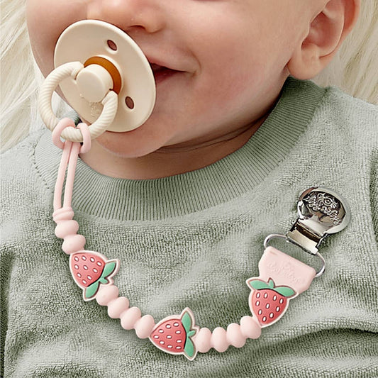 Itzy Paci Strap Plus™ - Strawberry