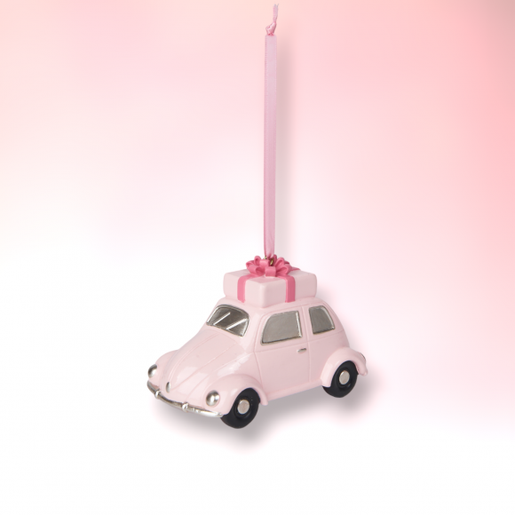 Pink Car - December Diamonds Holiday Ornament - Mellow Monkey