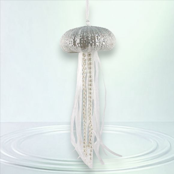 Blue Flat Jellyfish - December Diamonds Holiday Ornament - Mellow Monkey