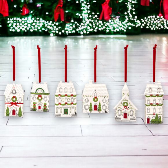 City House Ornament - December Diamonds Holiday Ornament - Mellow Monkey