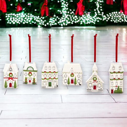 City House Ornament - December Diamonds Holiday Ornament - Mellow Monkey