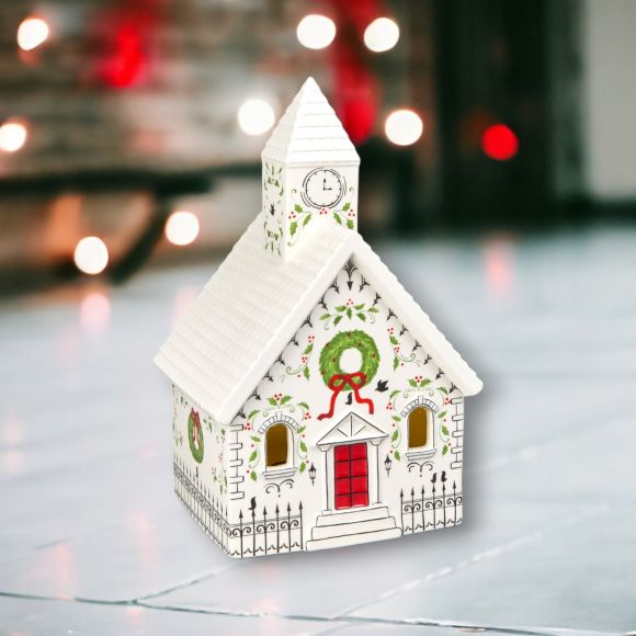 City Church - December Diamonds LED Holiday Village Decor - 9-in - Mellow Monkey