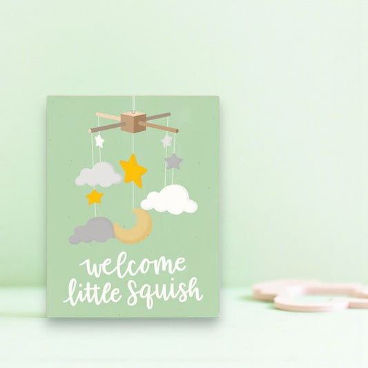 Welcome Little Squish - New Baby Greeting Card - Mellow Monkey