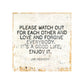 Sugarboo - Jim Henson - Please Watch Out For Each Other And Love And Forgive Everybody. It's A Good Life, Enjoy It -  Wall Art - 12-in - Mellow Monkey