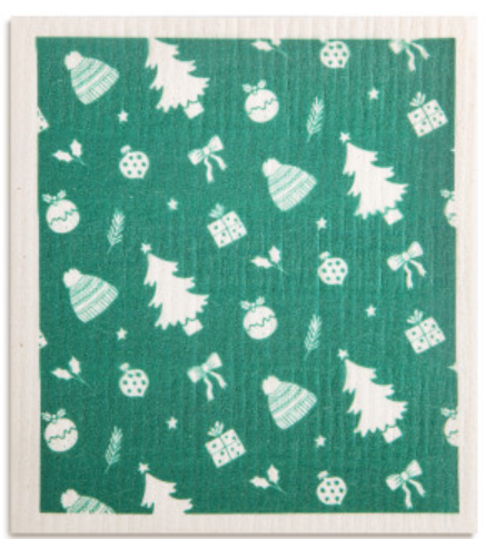 Holiday Spirits Biodegradable Swedish Dish Cloth - Mellow Monkey