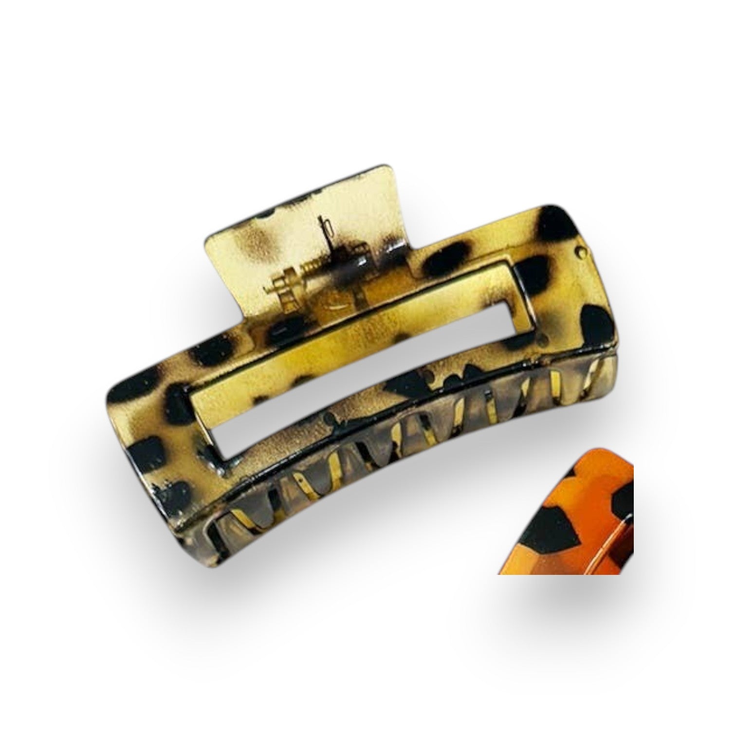 Leopard Cut Out Rectangle - Hair Clips - Mellow Monkey