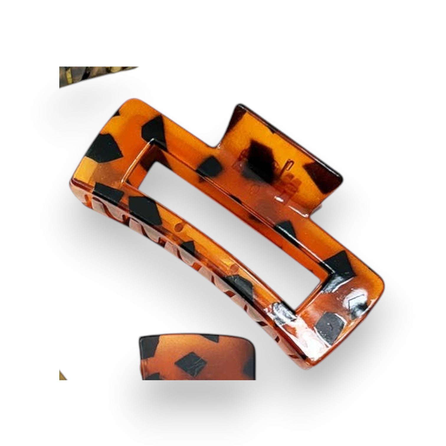 Leopard Cut Out Rectangle - Hair Clips - Mellow Monkey