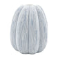Pumpkin - Porcelain Ceramic Taper Candle Holder - White with Blue Stripes - 3.7 x 3.7 x 4.5 in - Mellow Monkey