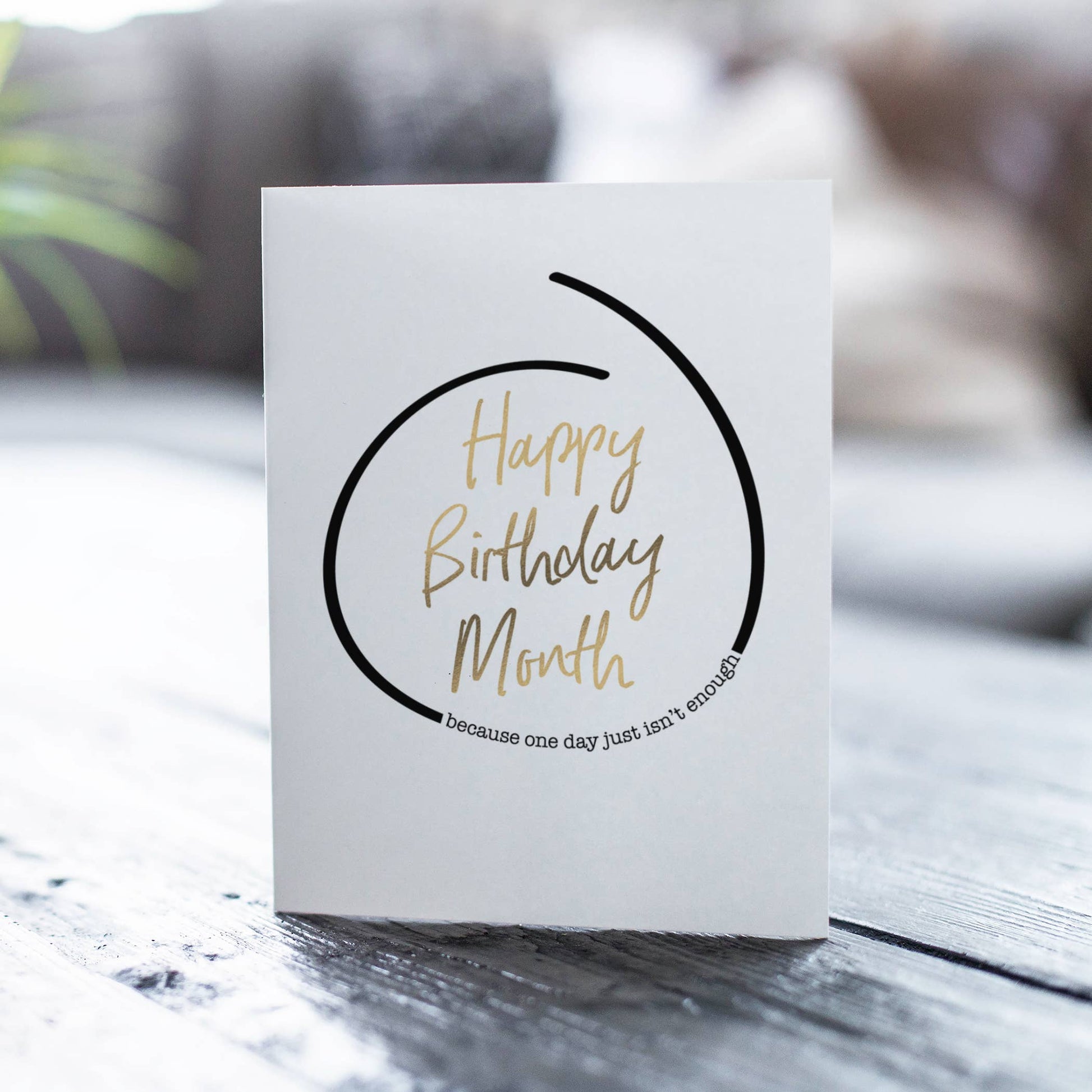 Circled Birthday Month – Birthday Greeting Card - Mellow Monkey