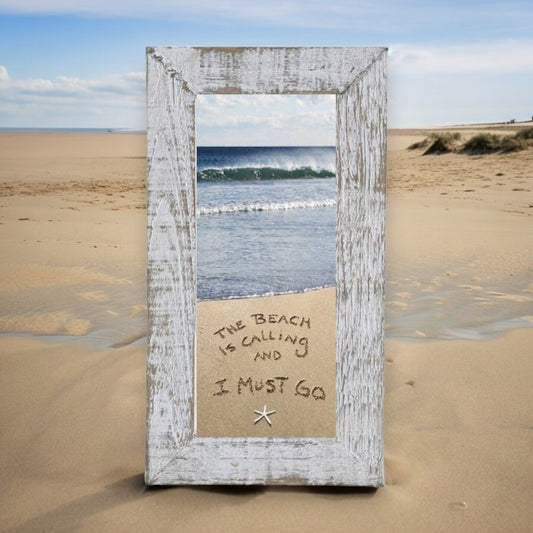 The Beach Is Calling - Framed Waves - 10-1/2-in - Mellow Monkey