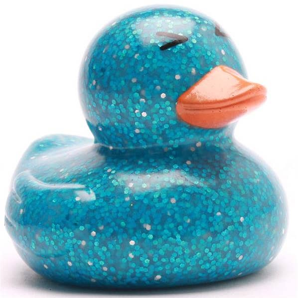 Blue Glitter Rubber Duck - Mellow Monkey