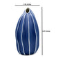 Seda - Handcrafted Porcelain Vase - Navy with White Stripes - 4.8 x 4.5 x 8.3 in - Mellow Monkey