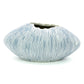 Mini Oval Vase - Handcrafted Porcelain Bud Vase - White with Blue Lines - - Mellow Monkey