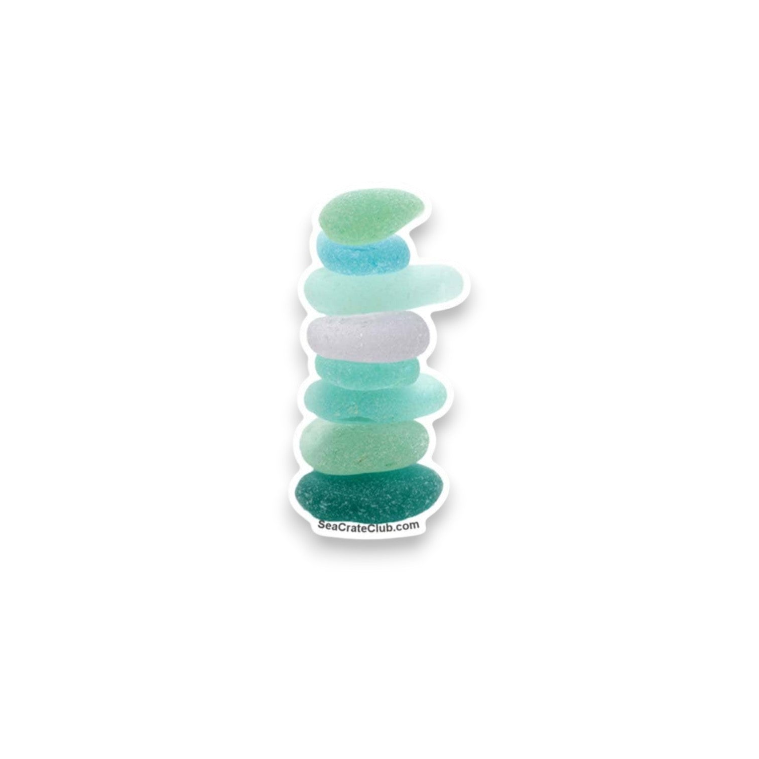 Sea Glass Stack Sticker - 3-in - Mellow Monkey