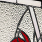 Annabelle Red Cardinals Stained Glass Window Panel - 18-1/2-in x 12-in