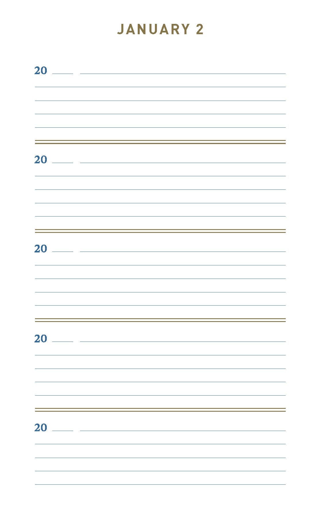 One Line A Day Five Year Journal - Denim Hard Covered - Mellow Monkey