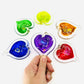 Small Birthstone Glass Heart Ornament - 3-in