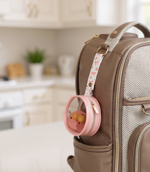 Itzy Paci Case™ - Ribbons & Roses Pacifier Holder - Mellow Monkey