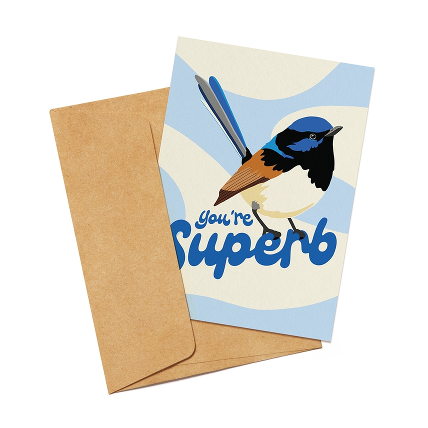 You're Superb Wren Greeting Card - Mellow Monkey