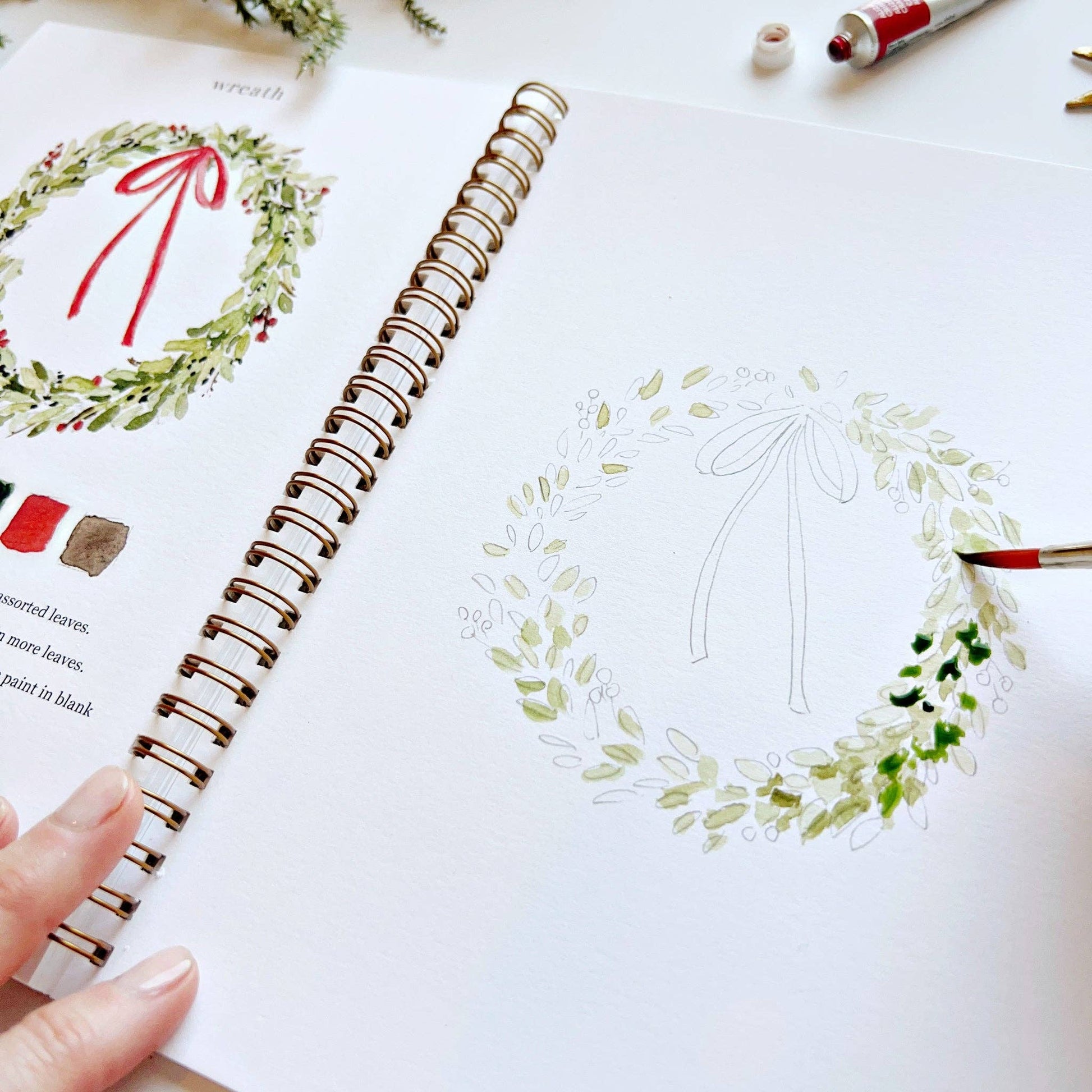 Christmas Watercolor Workbook - Mellow Monkey