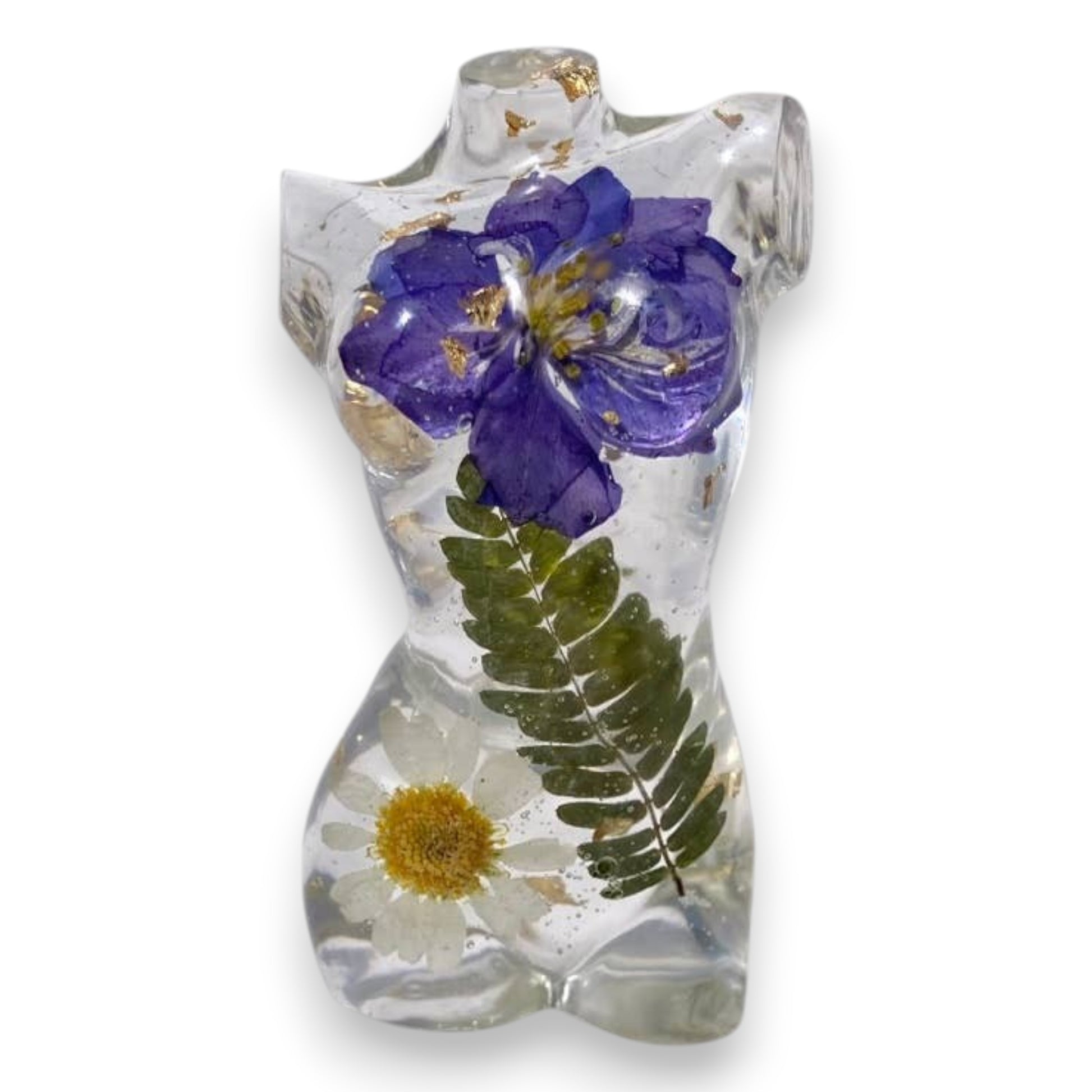 Lady Body Figure - Pressed Flowers - Purple - Mellow Monkey