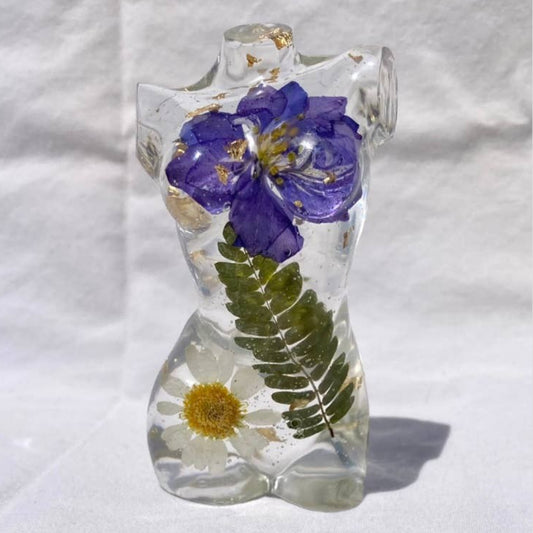 Lady Body Figure - Pressed Flowers - Purple - Mellow Monkey