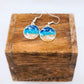 Handcrafted Resin Ocean Beach Wave Circle Earrings - Mellow Monkey