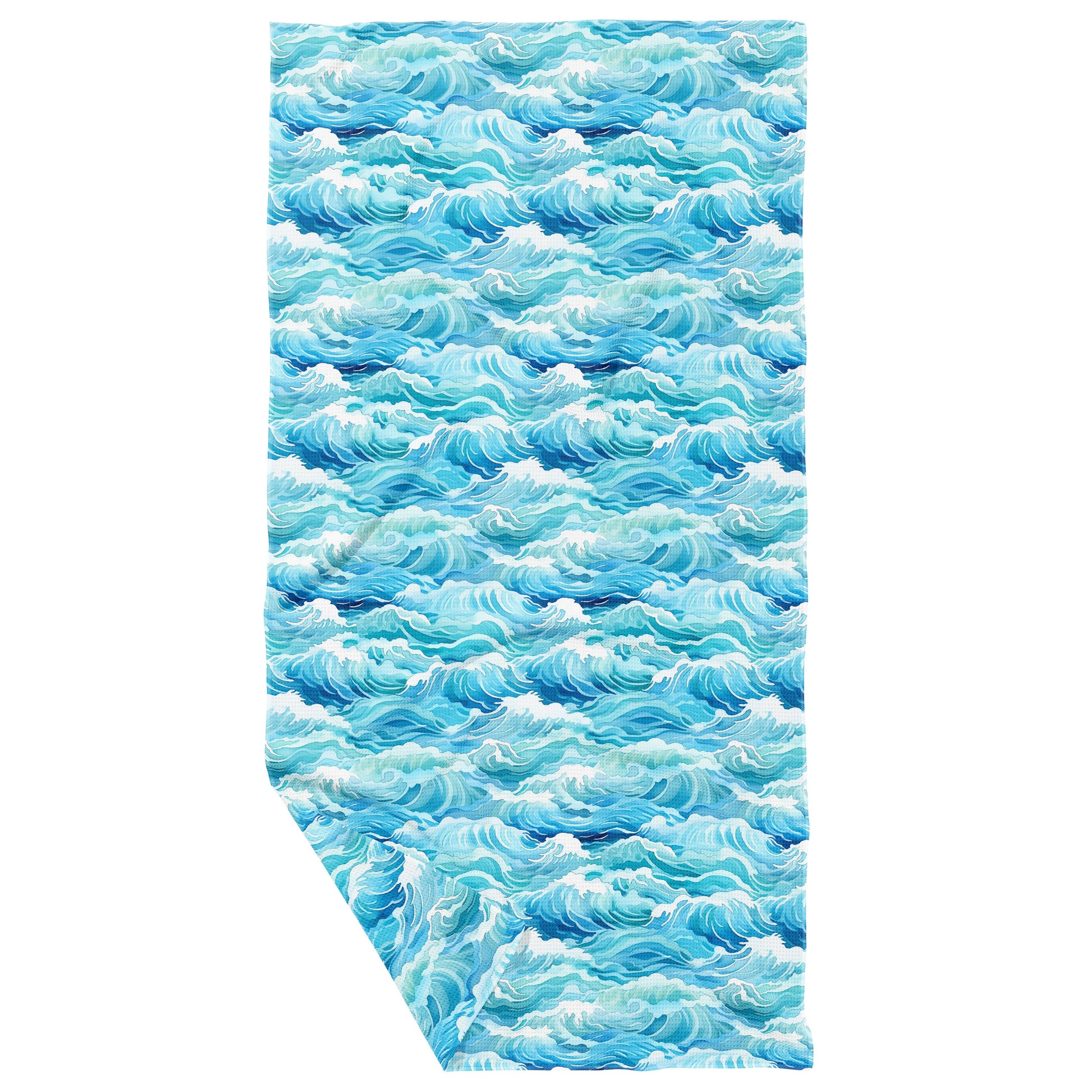 Waves - Double Sided - Waffle Dish Towel - Mellow Monkey