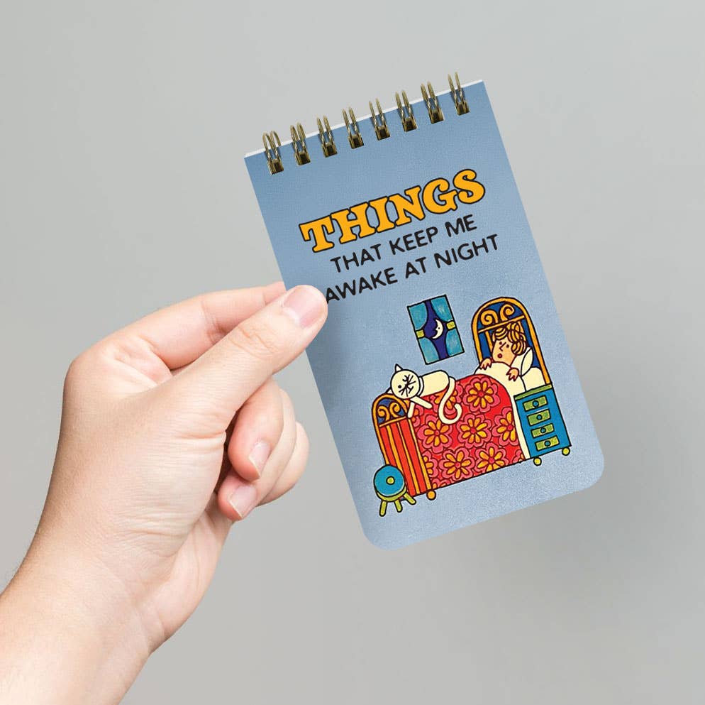 Things That Keep Me Awake at Night - Funny 3x5 Memo Notepad - Mellow Monkey