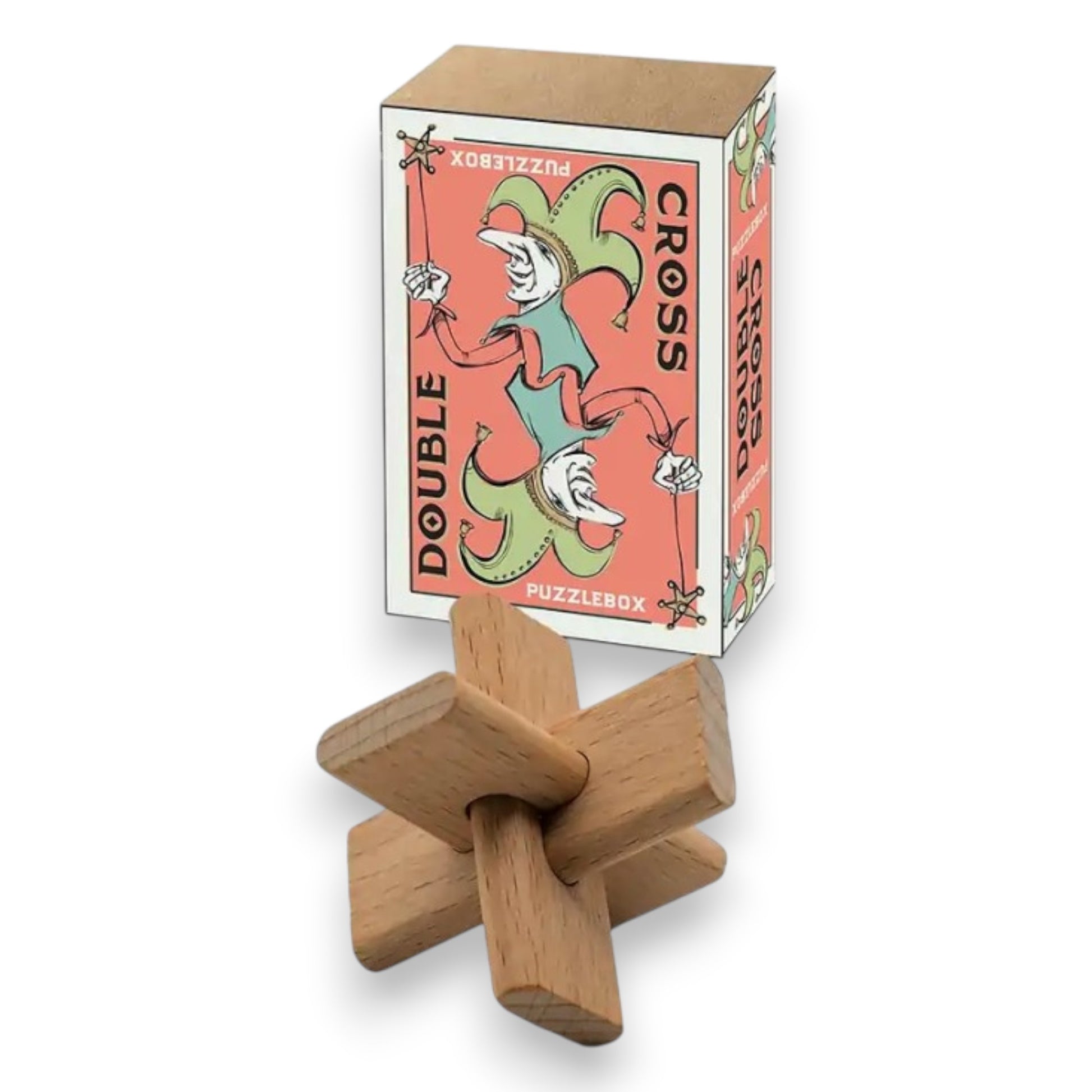 Vintage Puzzle Brainteaser Matchbox - Double Cross - Mellow Monkey