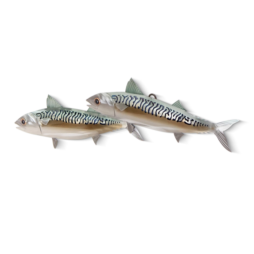 Atlantic Mackerel Metal Wall Décor - Double - 23-in - Mellow Monkey