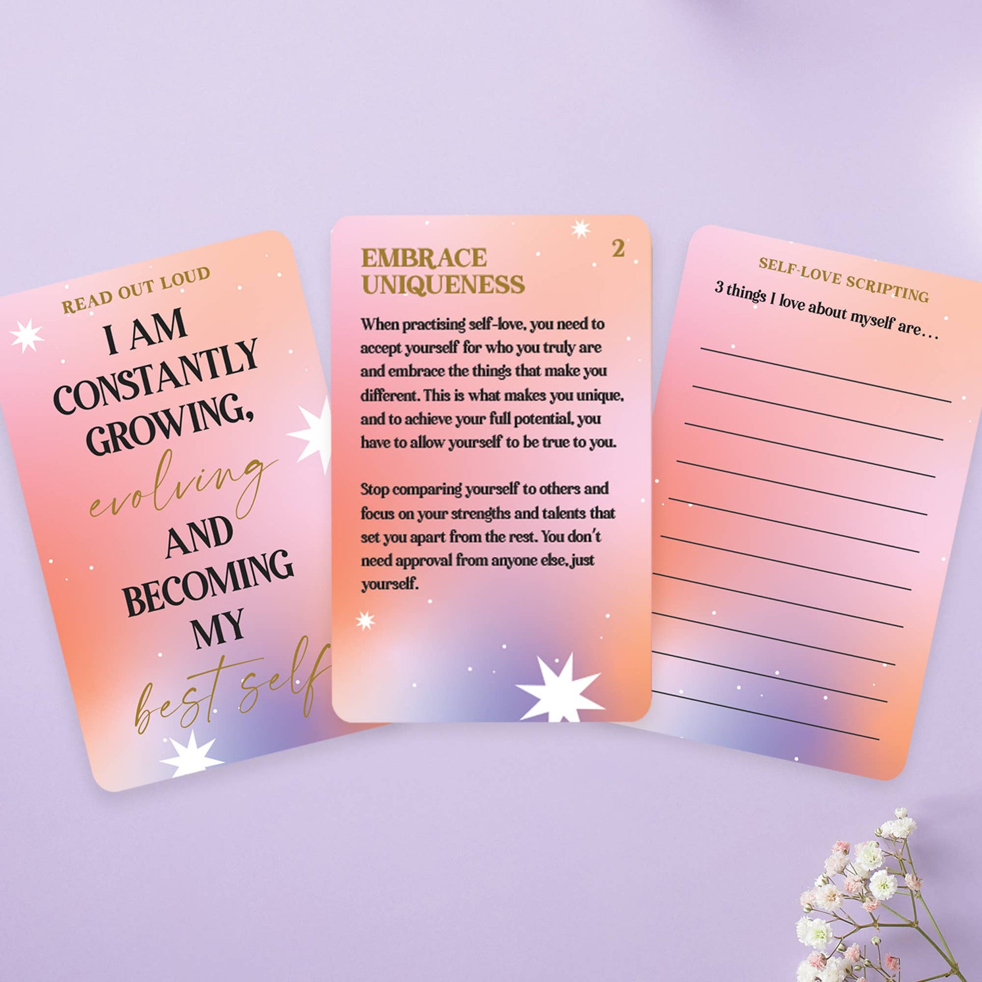 Self Love Affirmation Card Pack - Mellow Monkey