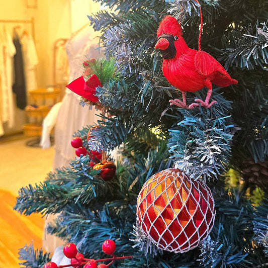 Cardinal Bird Ornament - 5-in